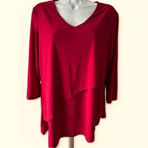 New Look deep red layered top for Valentine’s Day!